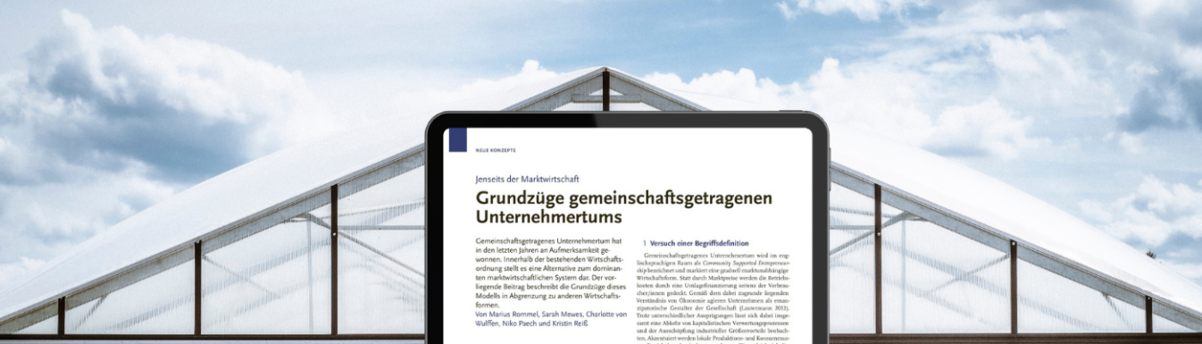 Grundzüge gemeinschaftsgetragenen Unternehmertums